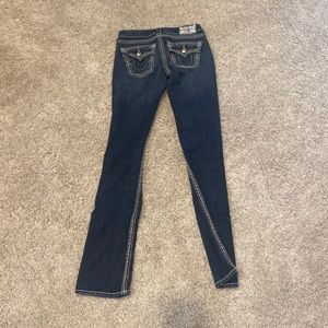 True religion stitch jeans.  Low rise.  Size 26